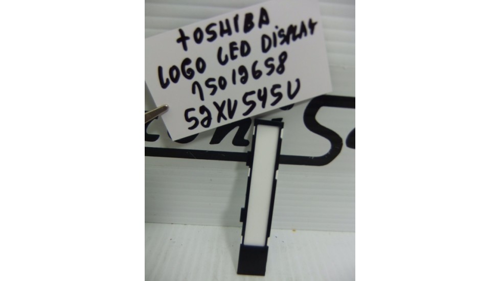 Toshiba TV 52XV545U front light Toshiba logo .